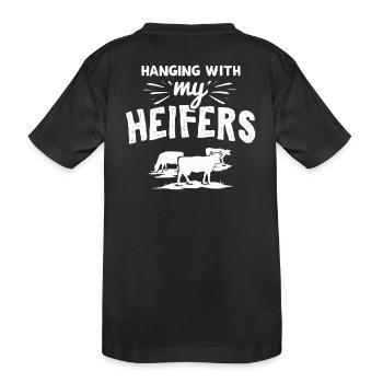 Cadeau de vaches fermières - T-shirt bio Premium Enfant - noir - Dos
