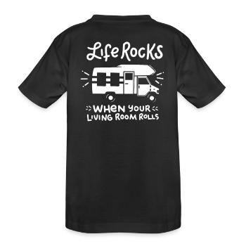 Camping - Kinder Premium Bio T-Shirt - Schwarz - Hinten