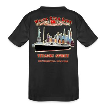 FANTOME DU TITANIC A NEW YORK L. RUNEMBERG © Adagp - T-shirt bio Premium Enfant - noir - Dos