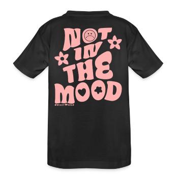 Not In The Mood Smiley Face Preppy Aesthetic - Kids' Premium Organic T-Shirt - black - Back