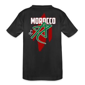 Marokko - Kinder Premium Bio T-Shirt - Schwarz - Hinten