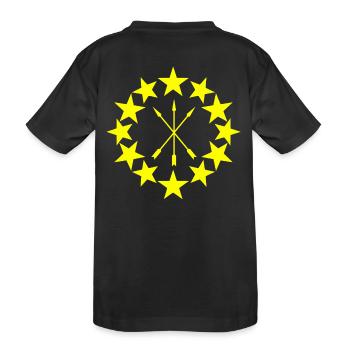 Drapeau circassien – Adyghe 12 étoiles Heritage Design - T-shirt bio Premium Enfant - noir - Dos