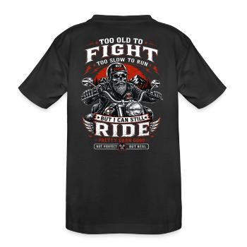 Old School Skeleton Rider - Kinder Premium Bio T-Shirt - Schwarz - Hinten