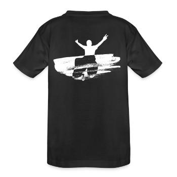 Paralimpisches Weiß - Kinder Premium Bio T-Shirt - Schwarz - Hinten