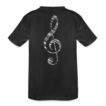 Clef musique symbole note signe - T-shirt bio Premium Enfant - noir - Dos