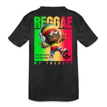 Reggae ma thérapie Rastaman - T-shirt bio Premium Enfant - noir - Dos