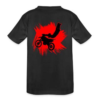 Motocross Motorcycle - Kids' Premium Organic T-Shirt - black - Back