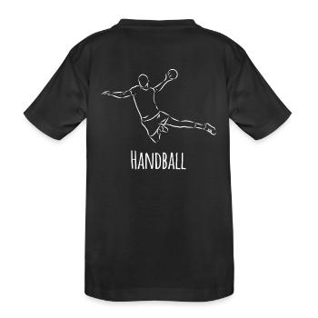 handball - Kinder Premium Bio T-Shirt - Schwarz - Hinten