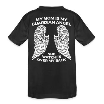Naissance fils fille maman ange ange gardien ailes - T-shirt bio Premium Enfant - noir - Dos