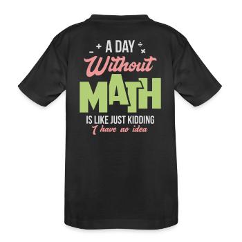 mathématiques - T-shirt bio Premium Enfant - noir - Dos