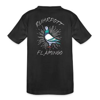 Ruhrpott Flamingo - Kinder Premium Bio T-Shirt - Schwarz - Hinten