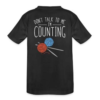 Häkeln Wolle Häkelnadel Handarbeit Geschenk - Kinder Premium Bio T-Shirt - Schwarz - Hinten