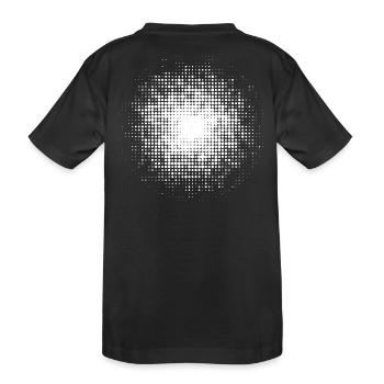 gepunkteter runder Hintergrund weiss - Kinder Premium Bio T-Shirt - Schwarz - Hinten