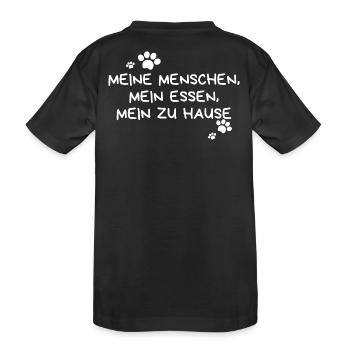 Haustier Witz - Kinder Premium Bio T-Shirt - Schwarz - Hinten