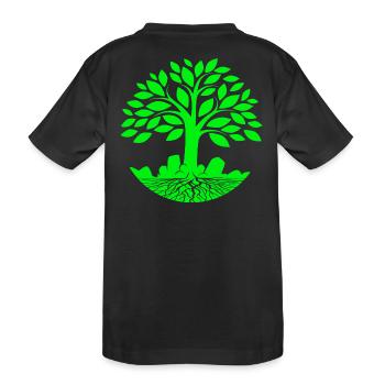tree of life, zen, ecology - Kids' Premium Organic T-Shirt - black - Back