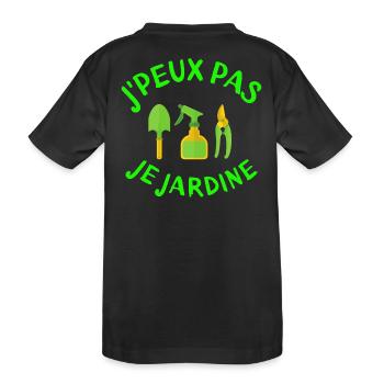 jardinage, jardiner, fan de jardinage - T-shirt bio Premium Enfant - noir - Dos