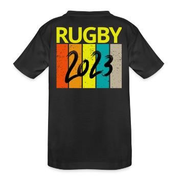 rugby, rugby sport, fan de rugby, rugby 2023 - T-shirt bio Premium Enfant - noir - Dos
