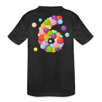 6 Jahre, Geburtstag 6 Jahre, 6 Jahre, Ich bin 6 Jahre alt - Kinder Premium Bio T-Shirt - Schwarz - Hinten