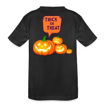 halloween, citrouille, sorcière - T-shirt bio Premium Enfant - noir - Dos