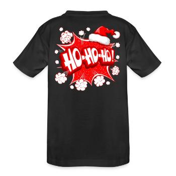 Christmas, Santa Claus, Happy Holidays - Kids' Premium Organic T-Shirt - black - Back