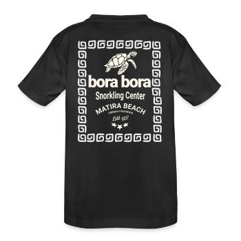 Bora Bora Logo Diving Center - Kids' Premium Organic T-Shirt - black - Back