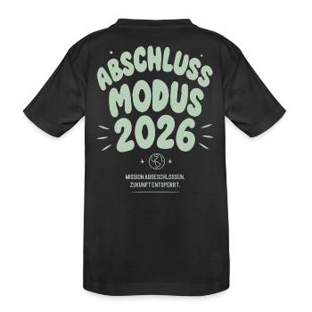Abschluss Modus 2026 - Kinder Premium Bio T-Shirt - Schwarz - Hinten