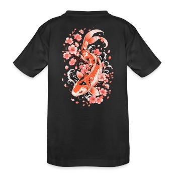 Flux de Koi Sakura - T-shirt bio Premium Enfant - noir - Dos