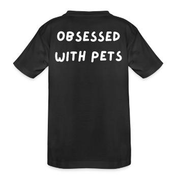 Obsédé par les animaux de compagnie - T-shirt bio Premium Enfant - noir - Dos