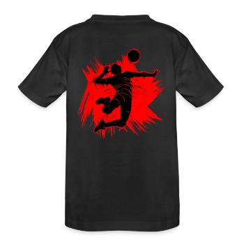 handball - Kinder Premium Bio T-Shirt - Schwarz - Hinten