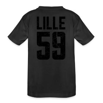 Lille 59 Frankreich Kennzeichen - Kinder Premium Bio T-Shirt - Schwarz - Hinten
