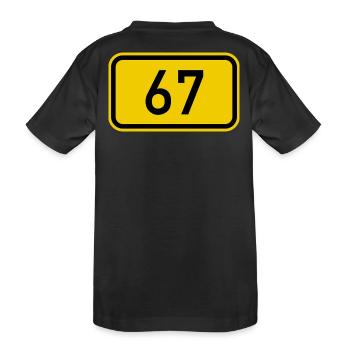 67 Bundesstraßen produkt - Kinder Premium Bio T-Shirt - Schwarz - Hinten