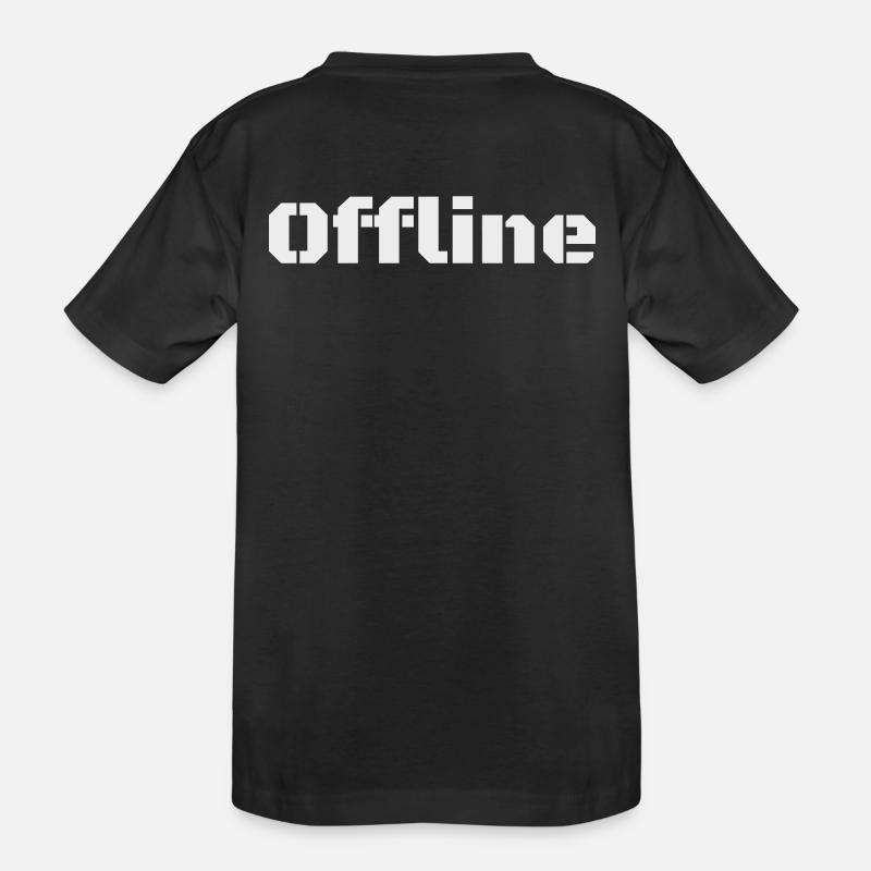 Offline - Kinder Premium Bio T-Shirt - Schwarz