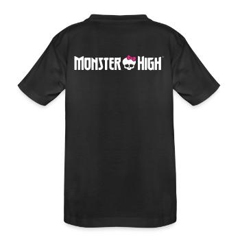 Monster High™ Logo Mit Totenkopf Backprint - Kinder Premium Bio T-Shirt - Schwarz - Hinten