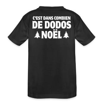 Noël, fêtes de Noël, joyeuses fêtes, père Noël - T-shirt bio Premium Enfant - noir - Dos