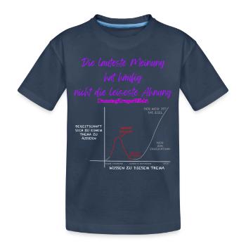Dunning Kruger Effekt - Kinder Premium Bio T-Shirt - Navy - Vorne