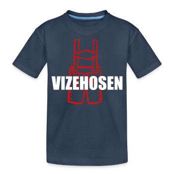 Vizehosen - Leverkusen - Deutscher Meister 2024 - Kinder Premium Bio T-Shirt - Navy - Vorne