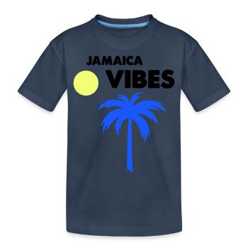 Jamaica Vibes - Kids' Premium Organic T-Shirt - navy - Front