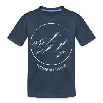Berge/ Wochenende-Hause / Maison de week-end - T-shirt bio Premium Enfant - bleu marine - Devant