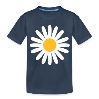Daisy flower - Kids' Premium Organic T-Shirt - navy - Front