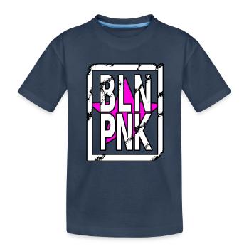Expressive Bling Pink Design - Kinder Premium Bio T-Shirt - Navy - Vorne