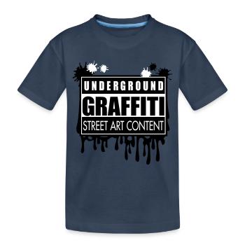 Underground graffitis flex - T-shirt bio Premium Enfant - bleu marine - Devant