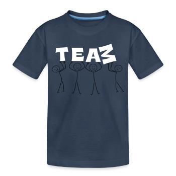 Team - Kinder Premium Bio T-Shirt - Navy - Vorne