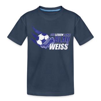 Bleu & blanc une idée cadeau à vie - T-shirt bio Premium Enfant - bleu marine - Devant