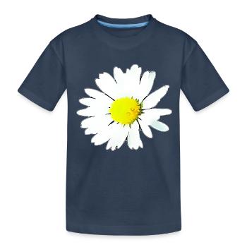 Flower - Daisy - Kids' Premium Organic T-Shirt - navy - Front