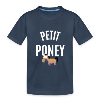 Petit poney - T-shirt bio Premium Enfant - bleu marine - Devant