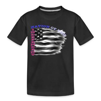 4 juillet Drapeau des États-Unis - T-shirt bio Premium Enfant - noir - Devant
