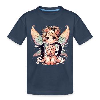 19 Years Fairy Elf Cute Birthday Gift - Kids' Premium Organic T-Shirt - navy - Front