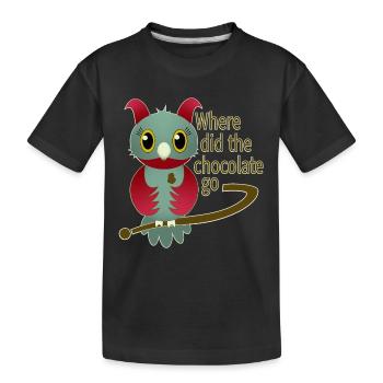 Chocolate green - Kids' Premium Organic T-Shirt - black - Front