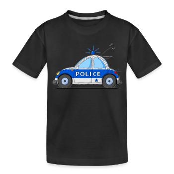 Police Car Police Blue - Kids' Premium Organic T-Shirt - black - Front