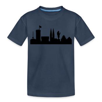 Bielefeld Skyline - Kinder Premium Bio T-Shirt - Navy - Vorne